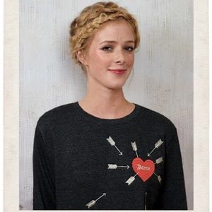 Locher’s embroidered Damn sweatshirt